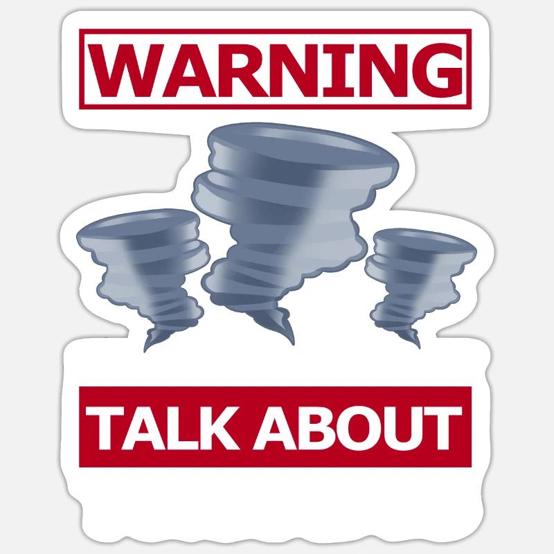 Tornado - Sticker Größe S (10 x 10 cm) - Mattweiß