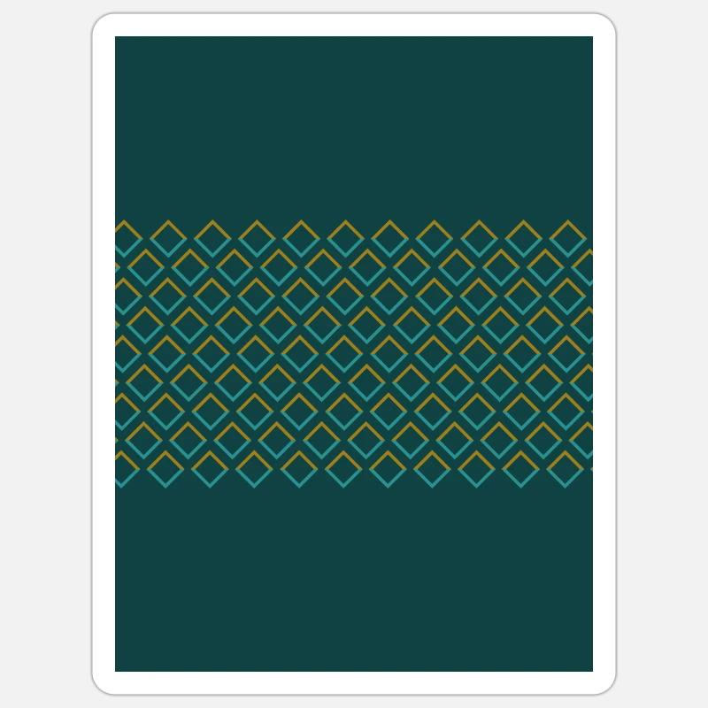 Retro Pattern Banderole - Sticker Größe S (10 x 10 cm) - Mattweiß