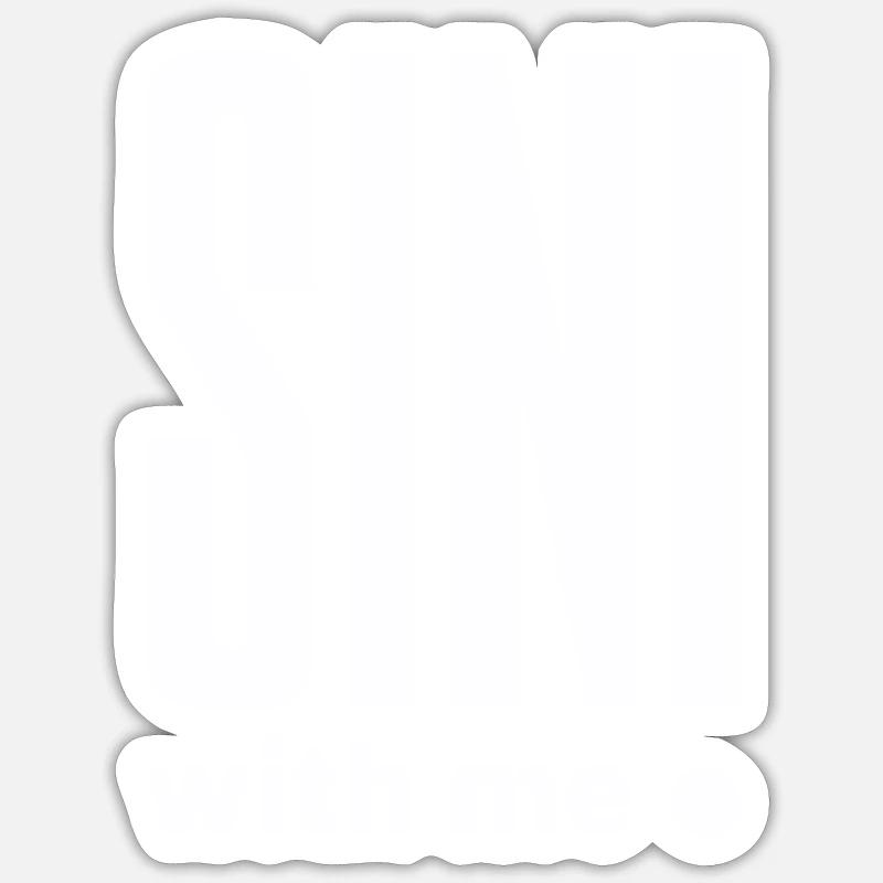 SIN avec moi blanc - Sticker taille S (10 x 10 cm) - blanc mat