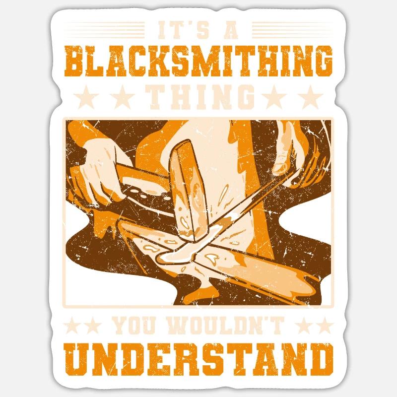 Blacksmith Sticker size S (10 x 10 cm)