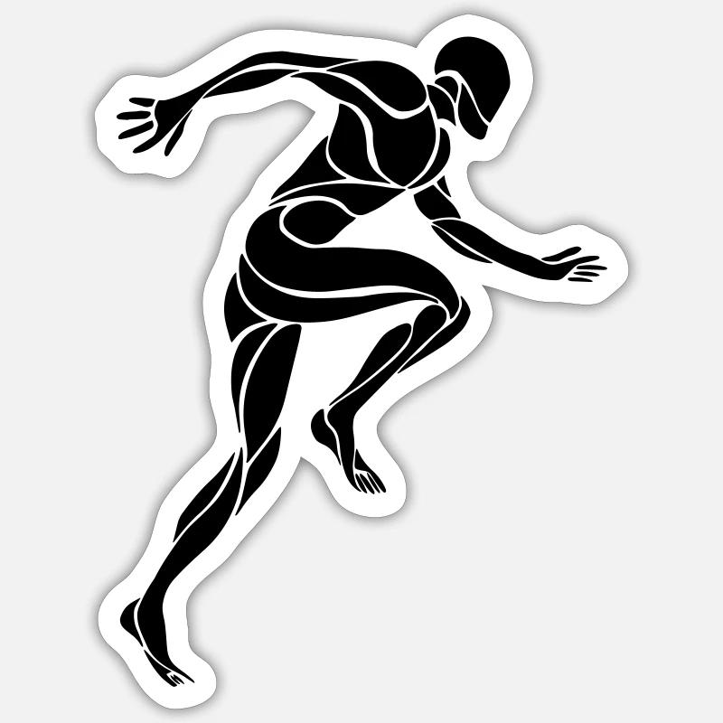 Tribal Runner Gift Idea Sticker size S (10 x 10 cm)