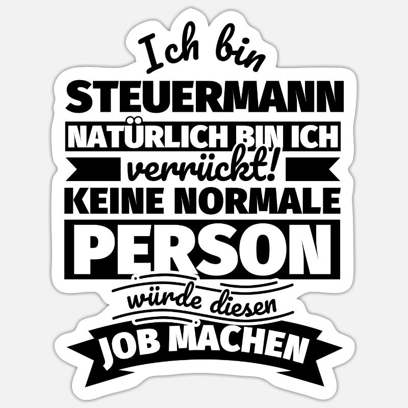 Steuermann Geschenke Sticker Größe S (10 x 10 cm)