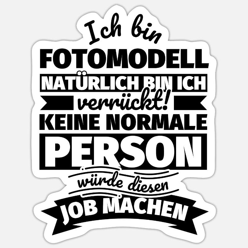 Fotomodell Geschenke - Sticker Größe S (10 x 10 cm) - Mattweiß