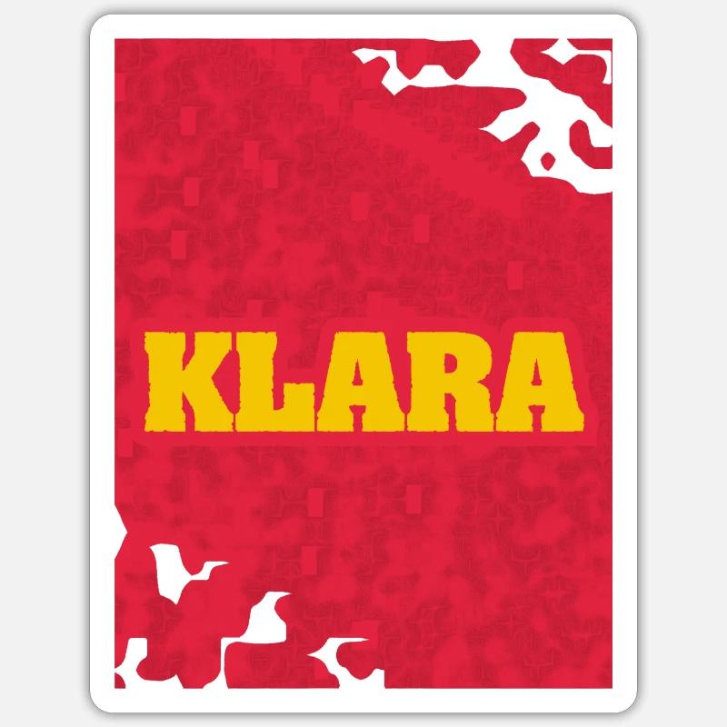 Klara - Sticker taille S (10 x 10 cm) - blanc mat