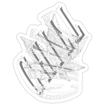 CHILL Hemp Leaf - Sticker size S (10 x 10 cm) - white matte - Front