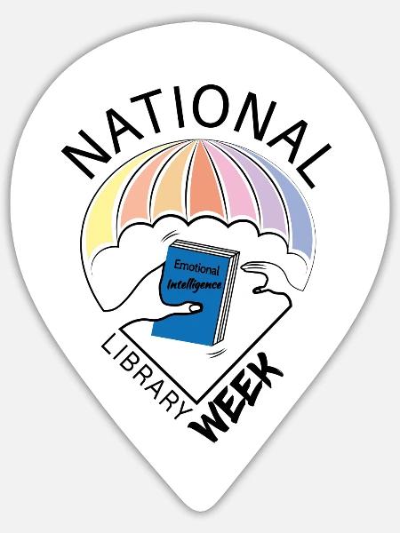 Buchwoche Freund der Bücher - Sticker Größe S (10 x 10 cm) - Mattweiß