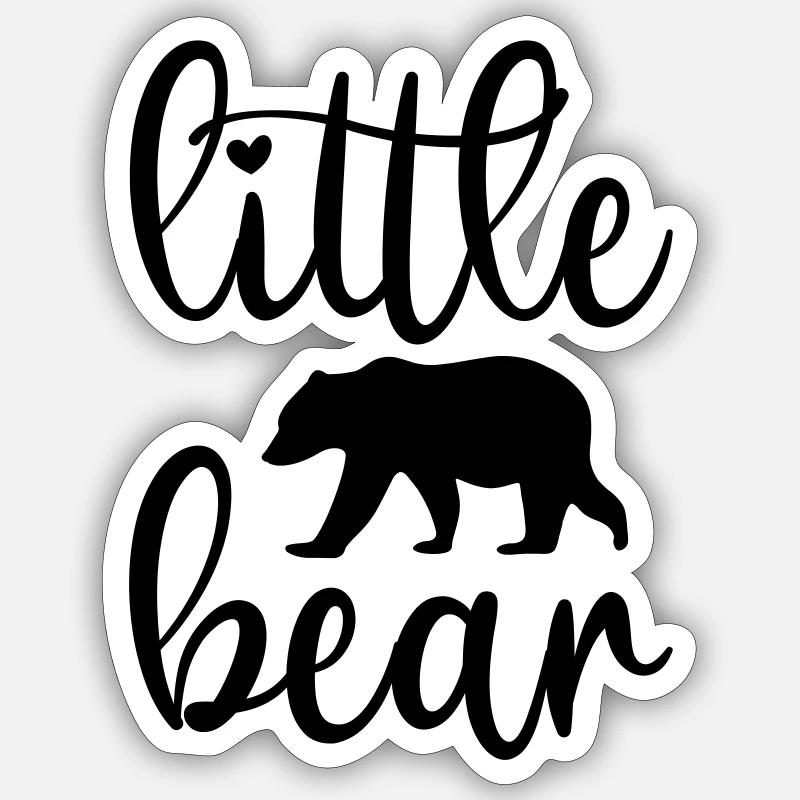 Petite Ourse - Sticker taille S (10 x 10 cm) - blanc mat