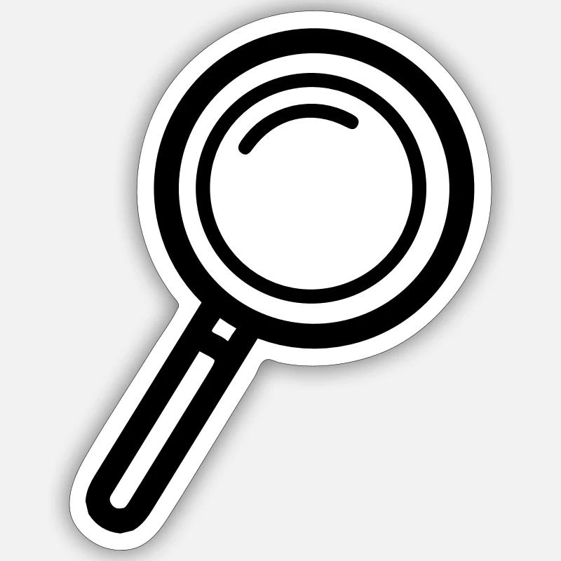Magnifier Icon Sticker size S (10 x 10 cm)