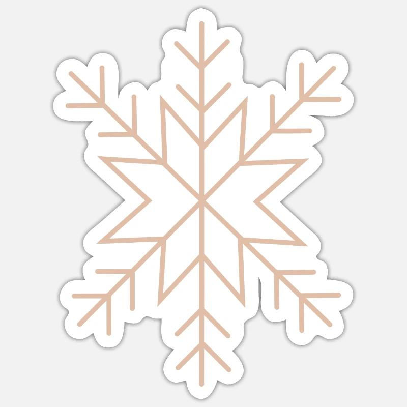 Schneeflocken - Sticker Größe S (10 x 10 cm) - Mattweiß