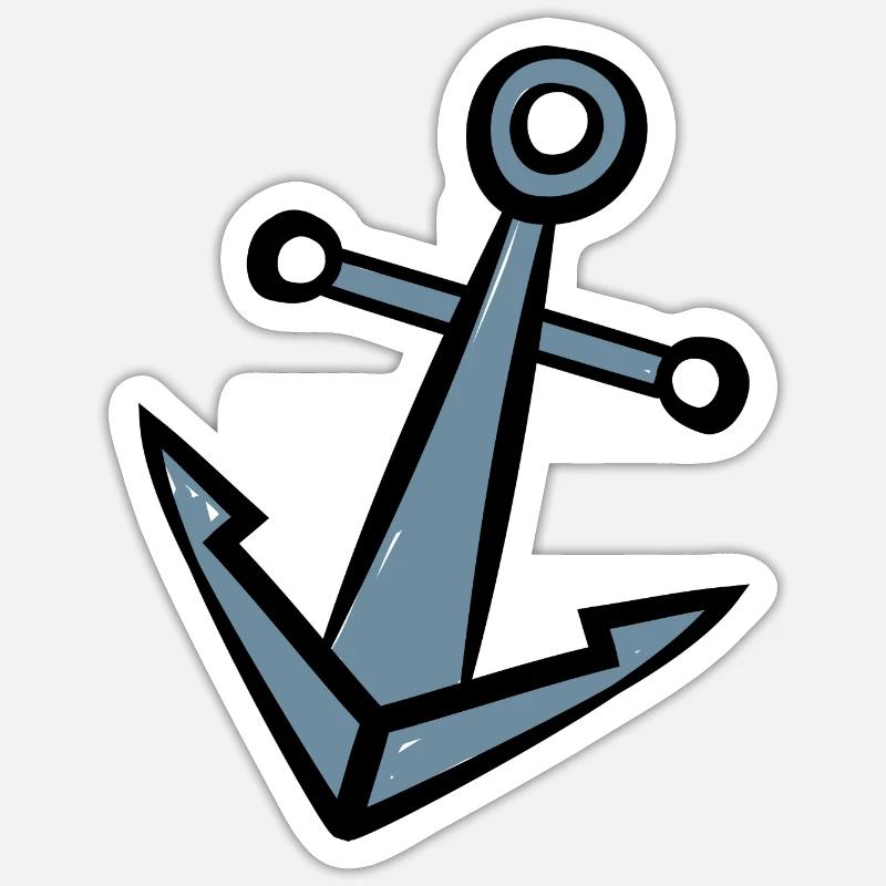 Anchor - Sticker size S (10 x 10 cm) - white matte