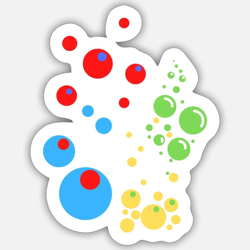 Bubbles - Sticker size S (10 x 10 cm) - white matte