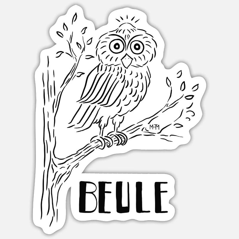 BEULE - Sticker Größe S (10 x 10 cm) - Mattweiß