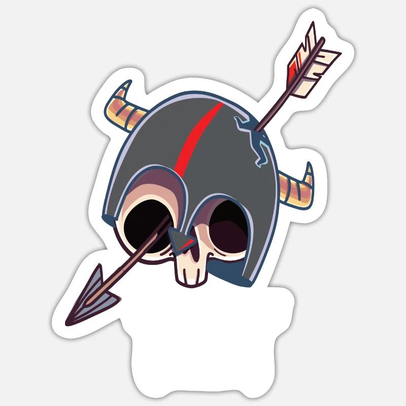 Vikings Warrior - Sticker size S (10 x 10 cm) - white matte