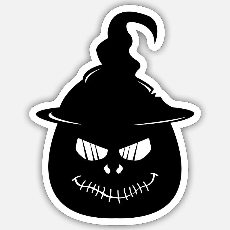 Pumpkin Face Sticker size S (10 x 10 cm)