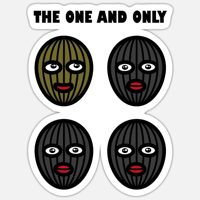 Das einzige - 4er Pack Sticker Größe S (10 x 10 cm)