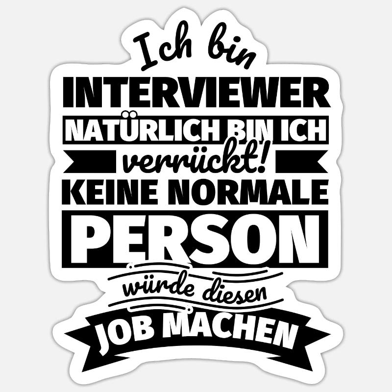 Interviewer Geschenke Sticker Größe S (10 x 10 cm)