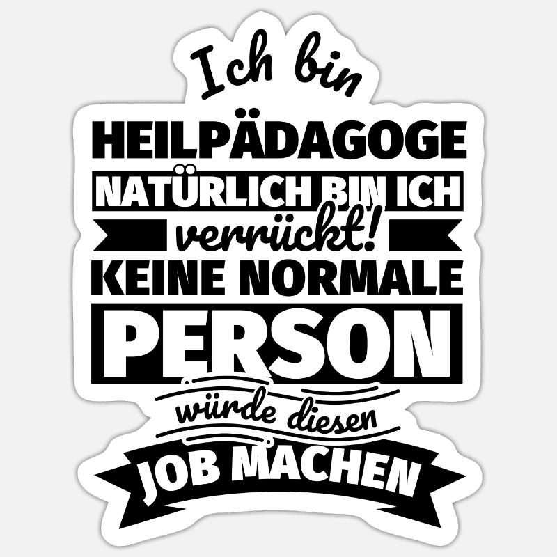 Heilpädagoge Geschenke - Sticker Größe S (10 x 10 cm) - Mattweiß