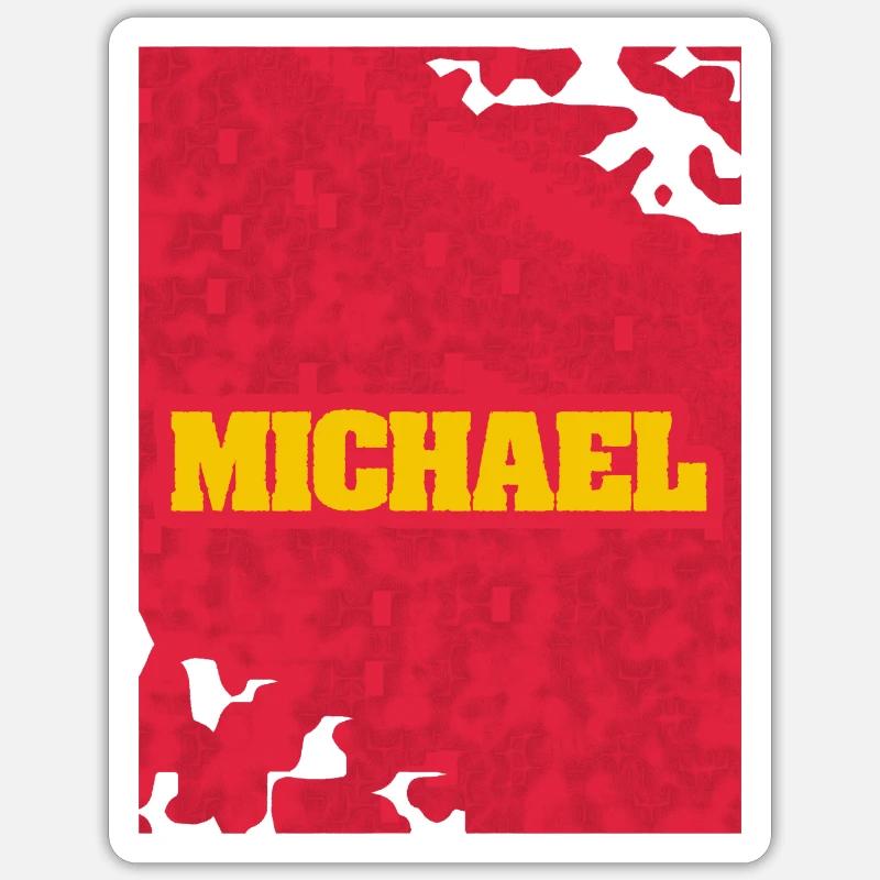 Michael - Sticker size S (10 x 10 cm) - white matte