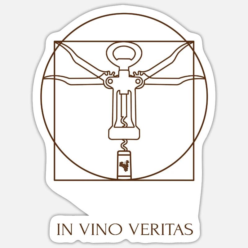 In Vino Veritas Sticker taille S (10 x 10 cm)