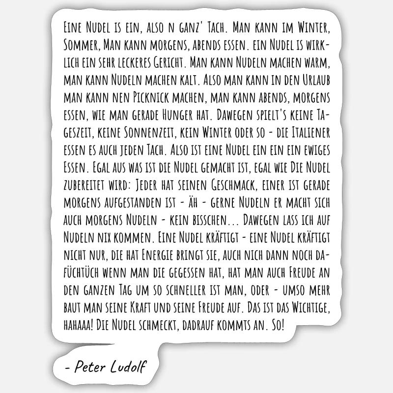 Ode to Noodle Sticker size S (10 x 10 cm)