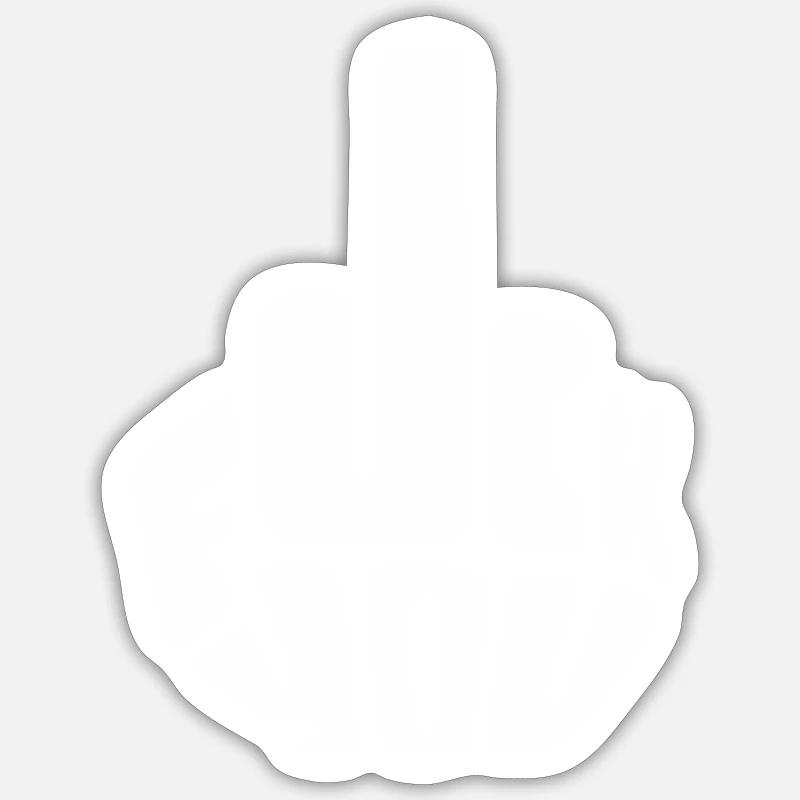 F**k YOU - Sticker Größe S (10 x 10 cm) - Mattweiß