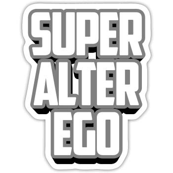 Super Alter Ego | Farben änderbar - Sticker Größe S (10 x 10 cm) - Mattweiß - Vorne