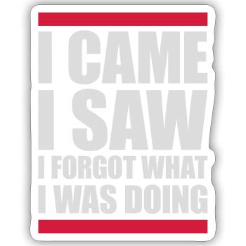 I came saw forget - Sticker size S (10 x 10 cm) - white matte - Front