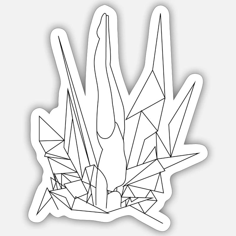 Synchro aime le barracuda Sticker taille S (10 x 10 cm)