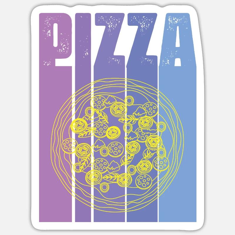 pizza - Sticker size S (10 x 10 cm) - white matte