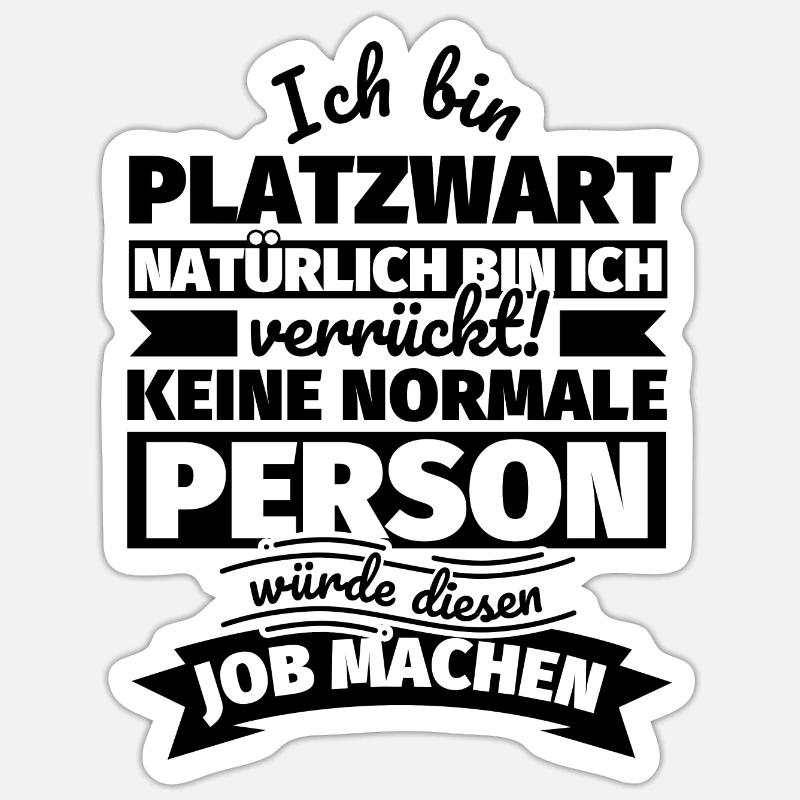 Platzwart Geschenke - Sticker Größe S (10 x 10 cm) - Mattweiß