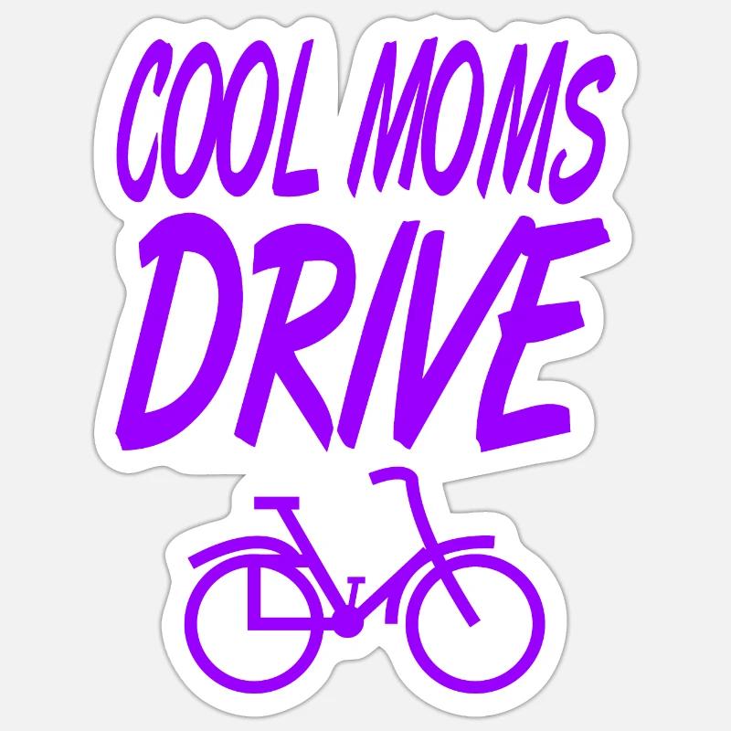 Bicyclette - Sticker taille S (10 x 10 cm) - blanc mat