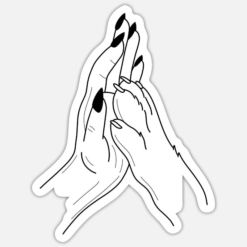 Patte à main Highfive Sticker taille S (10 x 10 cm)
