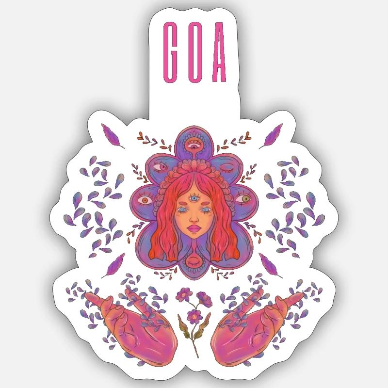Goa Sticker Größe S (10 x 10 cm)