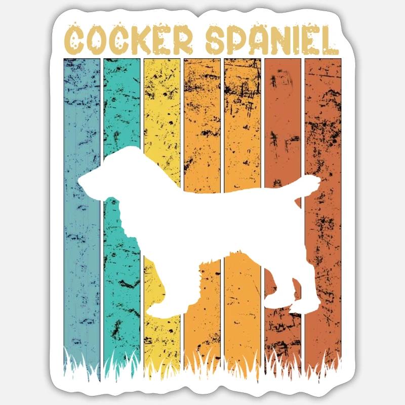Cocker spaniel - Sticker size S (10 x 10 cm) - white matte