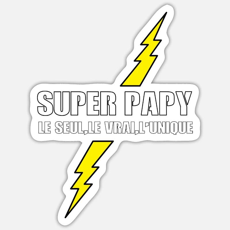 Super papy Sticker taille S (10 x 10 cm)