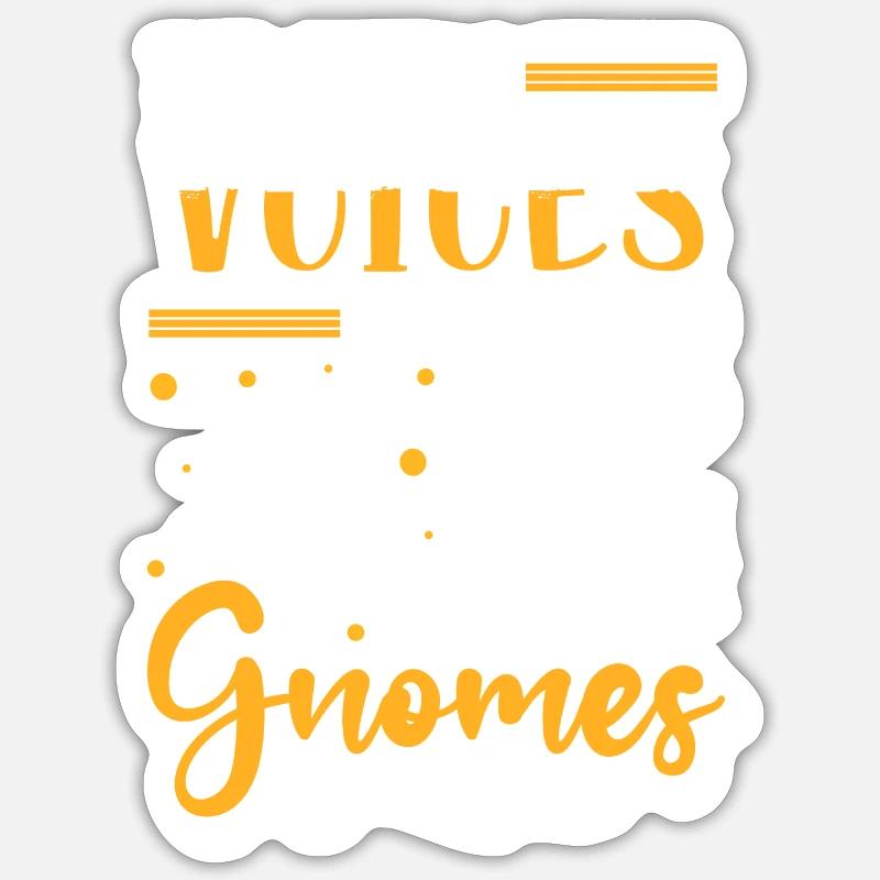 Bouffon nain de jardin - Sticker taille S (10 x 10 cm) - blanc mat