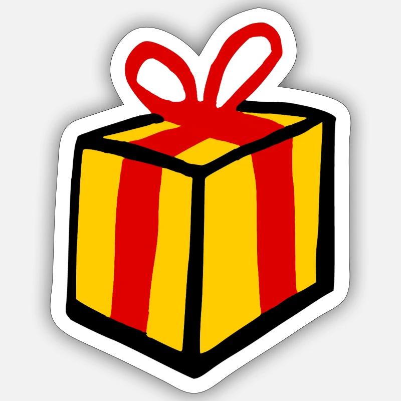 Cadeau - Sticker taille S (10 x 10 cm) - blanc mat