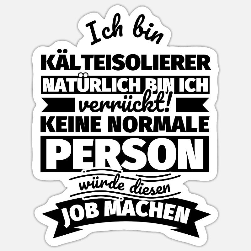 Kälteisolierer Geschenke - Sticker Größe S (10 x 10 cm) - Mattweiß