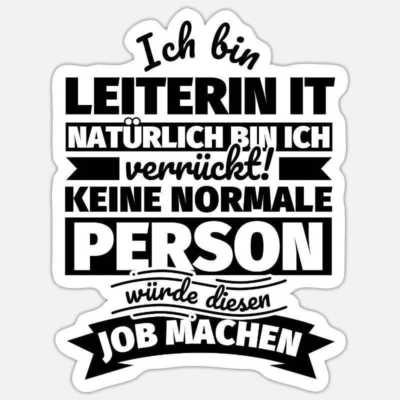 Leiterin IT Geschenke - Sticker Größe S (10 x 10 cm) - Mattweiß