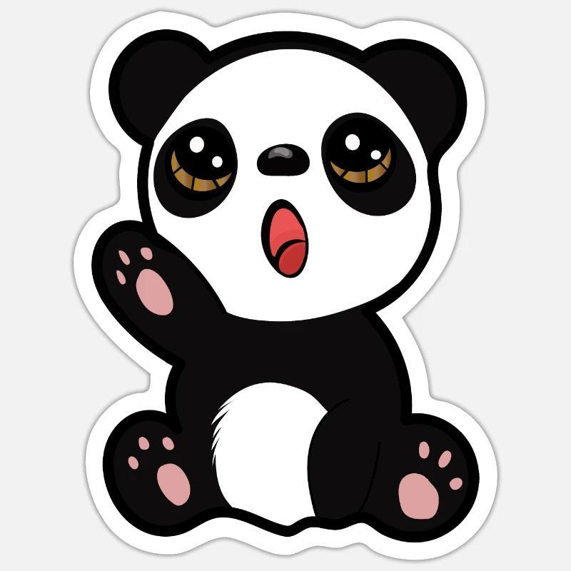 Bébé panda Sticker taille S (10 x 10 cm)
