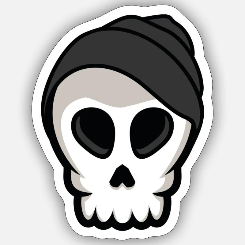 Head - Sticker Größe S (10 x 10 cm) - Mattweiß