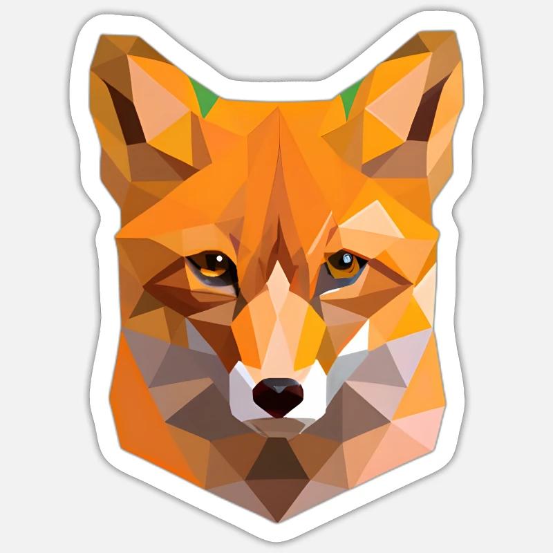 Abstract Polygon Fox Sticker size S (10 x 10 cm)