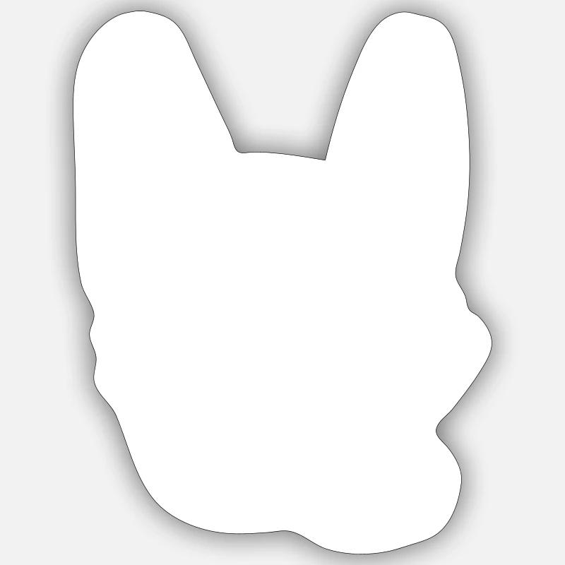 Hund Chien - Sticker taille S (10 x 10 cm) - blanc mat