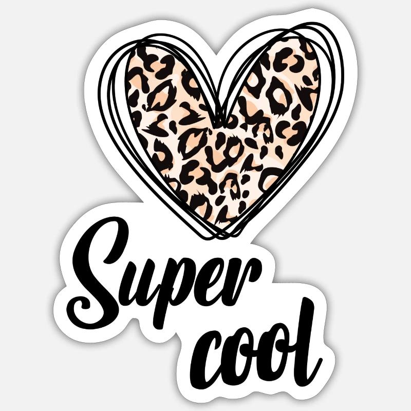 Super cool - Sticker taille S (10 x 10 cm) - blanc mat