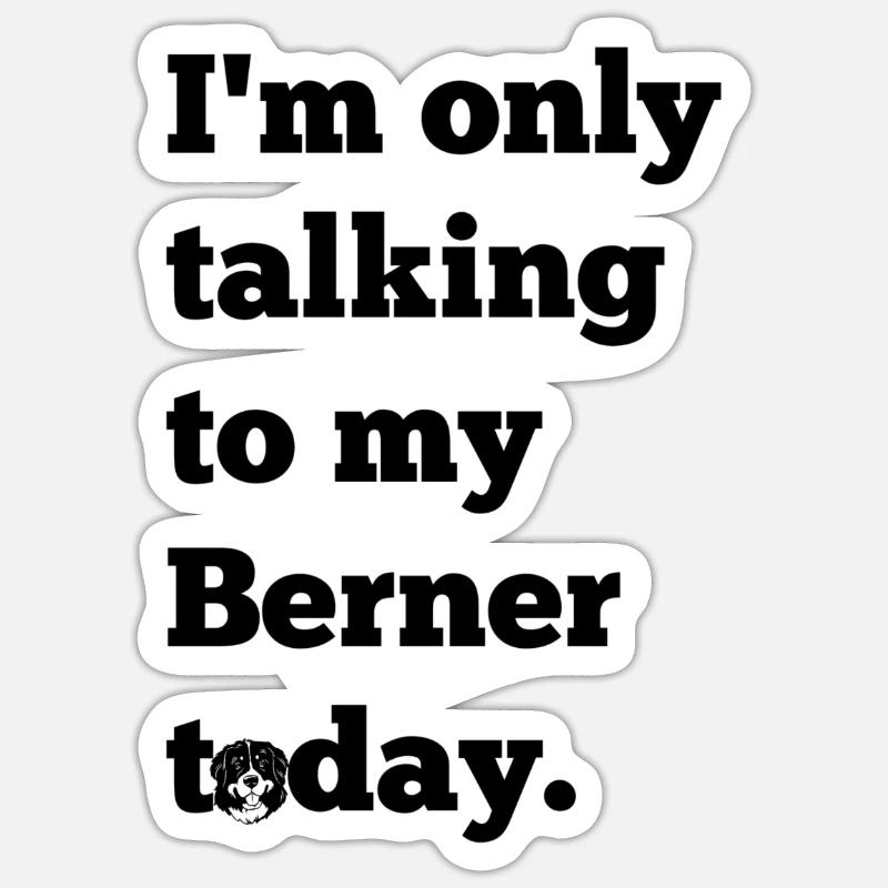 Bouvier bernois - Sticker taille S (10 x 10 cm) - blanc mat