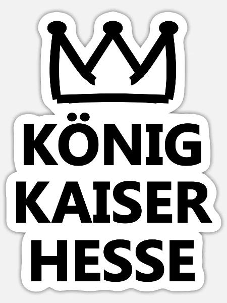 Die Hessen Könige - Sticker Größe S (10 x 10 cm) - Mattweiß