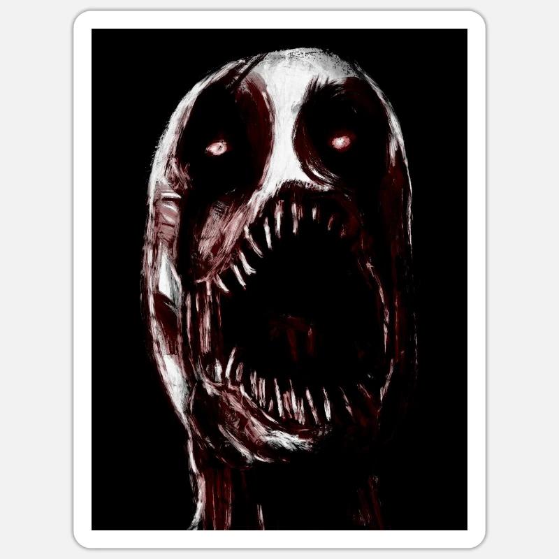 Evil scream - Sticker size S (10 x 10 cm) - white matte