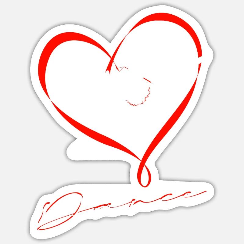 Dance - Sticker size S (10 x 10 cm) - white matte