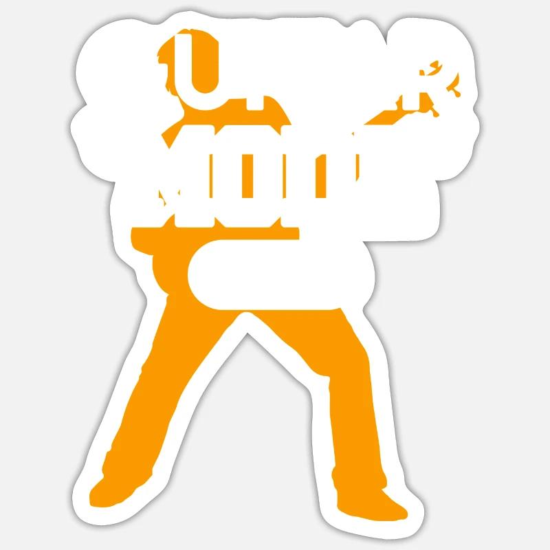 Guitar Mode - Sticker size S (10 x 10 cm) - white matte