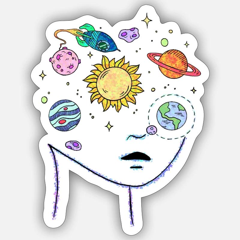 Universal Thoughts Sticker size S (10 x 10 cm)